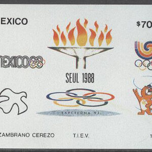 Mexiko – M BL  35 OS i Seoul 1988 OS elden – Maskott, Block **