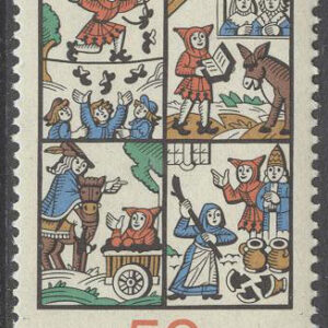 Tyskland – M  922 Fyra scener med spratt av Till Eulenspiegel från folkboken med samma namn, 1 kpl **