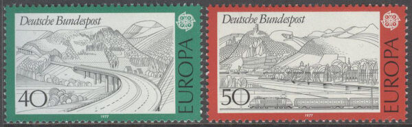 Tyskland - M  934-935 Europa CEPT 1977 Landskap, 2 kpl **