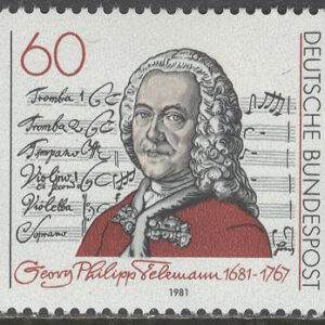 Tyskland – M 1085 Georg Philipp Telemann 300 år – Kompositör – Musik, 1 kpl **