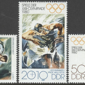 DDR – M 2528-2530 OS i Moskva 1980 II, 3 kpl **
