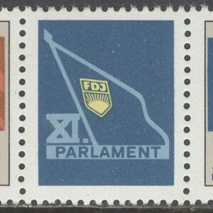 DDR – M 2609-2610 + Zf Parlament för Tyska Ungdomar FDJ, 3-strip kpl **