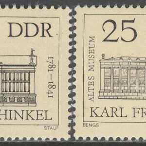 DDR – M 2619-2620 Karl Friedrich Schinkel 200 år – Byggmästare, serie 2 kpl **