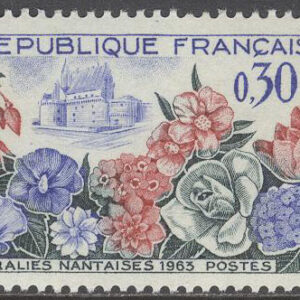 Frankrike – M 1422 Blommor – Blomutställning i Nantes, märke kpl **
