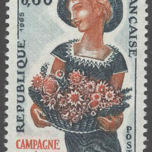 Frankrike – M 1508 Turism – Turistreklam – Blommor, märke kpl **