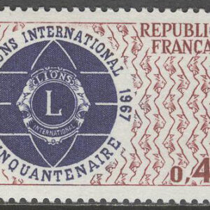 Frankrike – M 1601 Lions International 50 år, märke kpl **