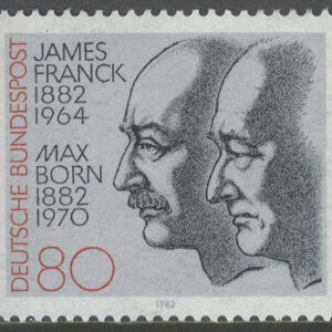 Tyskland – M 1147 James Franck & Max Born 100 år, Nobelpristagare, 1 kpl **