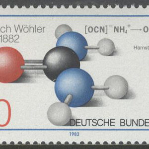 Tyskland – M 1148 Friedrich Wöhler död i 100 år – Kemist, märke kpl **