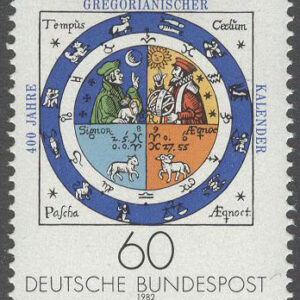 Tyskland – M 1155 Den Gregorianska kalender 400 år, märke kpl **