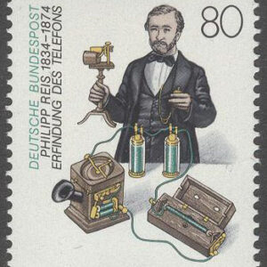 Tyskland – M 1198 Philipp Reis 150 år – Uppfinnare av Telefonen, märke kpl **