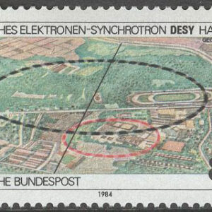 Tyskland – M 1221 Tyska elekton Synkrotron DESY 25 år, märke kpl *’