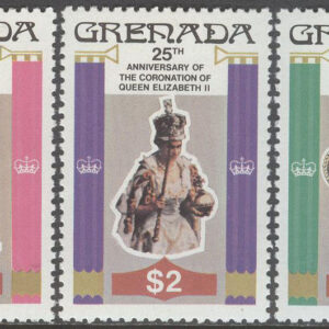 Grenada – M  915-917 C Kröning av Elisabeth II 25 år II, serie 3 kpl **