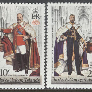 Turks & Caicos Islands – M  385-388 C Kröning av Elisabeth II 25 år, serie 4 kpl **