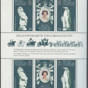 British Antarctic Ter. – M   71-73 Kröning av Elisabeth II 25 år, Miniark kpl **