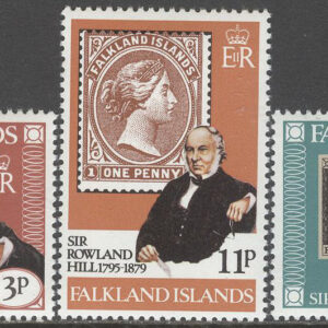 Falkland Islands – M  288-290 Rowland Hill död 100 år – Generalpostmästare, 3 kpl **