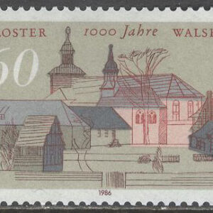 Tyskland – M 1280 Staden & Klostret Walsrode 1000 år, märke kpl **