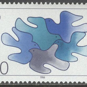 Tyskland – M 1286 Internationella Fredsåret 1986, märke kpl **