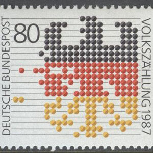Tyskland – M 1309 Folkräkning 1987, märke kpl **