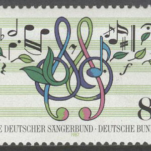 Tyskland – M 1319 Tyska sångarförbundet 125 år – Musik, märke kpl **