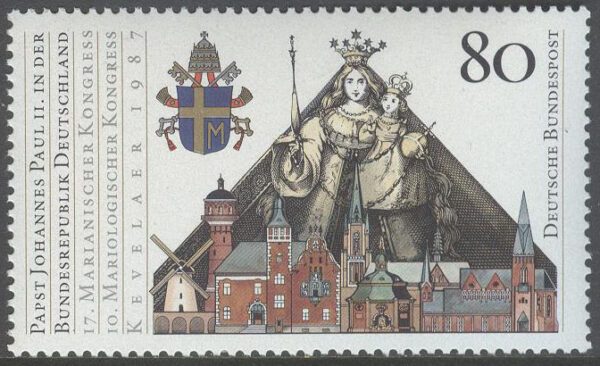 Tyskland - M 1320 Påven Johannes Paul II på besök i Tyskland, märke kpl **
