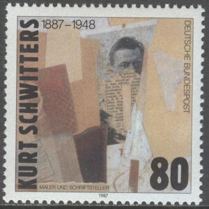 Tyskland – M 1326 Kurt Schwitters 100 år – Författare & Konstnär, märke kpl **