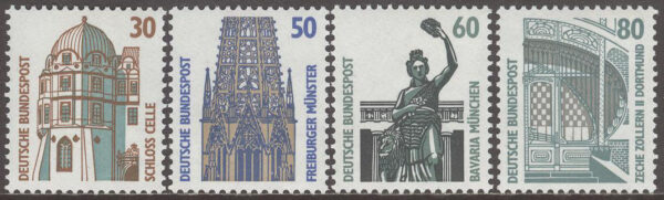 Tyskland - M 1339-1342 A Byggnader bla Freiburgs Domkyrka, serie 4 kpl **