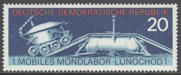 DDR - M 1659 Första mobila rymdlabbet på månen, "Lunochod 1", 1 kpl **