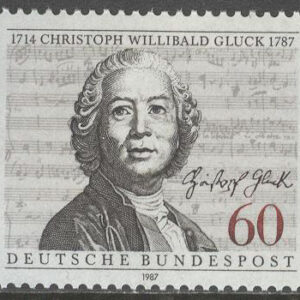 Tyskland – M 1343 Christoph Willibald Gluck 200 år – Kompositör – Musik, märke kpl **