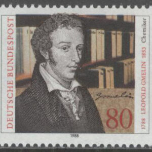 Tyskland – M 1377 Leopold Gmelin 200 år – Kemist, märke kpl **