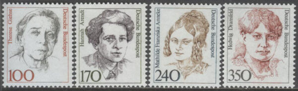 Tyskland - M 1390-1393 Historiska kvinnor VI bla T Giehse, serie 4 kpl **