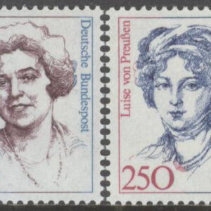 Tyskland – M 1427-1428 Historiska kvinnor IX bla L Lehmann sångerska – Musik, 2 kpl **