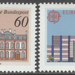 Tyskland – M 1461-1462 Europa CEPT 1990 Postbyggnader, serie 2 kpl **
