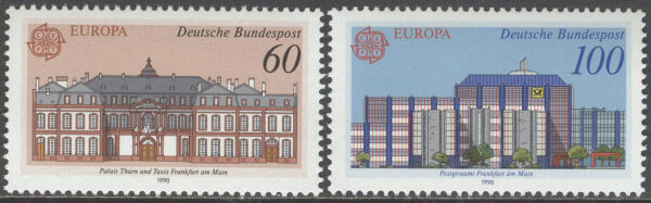 Tyskland - M 1461-1462 Europa CEPT 1990 Postbyggnader, serie 2 kpl **