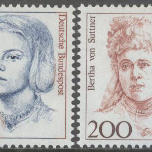 Tyskland – M 1497-1498 Historiska kvinnor XII bla S Scholl, serie 2 kpl **