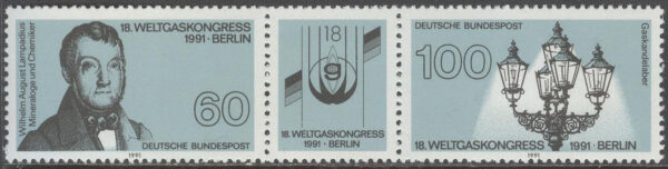 Tyskland - M 1537-1538 + Zf Världsgaskonferans - WA Lampadius, 3-strip kpl **