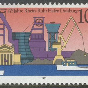 Tyskland – M 1558  Rhein-Ruhr-Hamnen Duisburg 275 år – Fartyg, märke kpl **