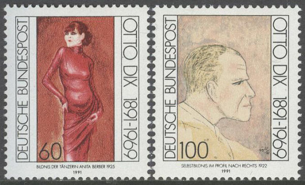 Tyskland - M 1572-1573 Otto Dix 100 år - Konstnär, serie 2 kpl **