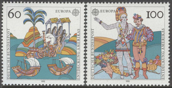 Tyskland - M 1608-1609 Europa CEPT 1992 Upptäckten av Amerika, serie 2 kpl **