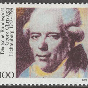 Tyskland – M 1616 Georg Christoph Lichtenberg 250 år – Fysiker, märke kpl **