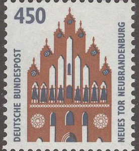 Tyskland – M 1623 Sevärdheter XII – Tornet i Neubrandenburg, märke kpl **