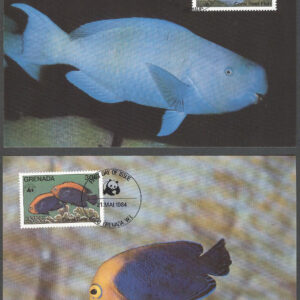 Grenada – Maxikort 1984-05-21 – Fiskar – Naturskydd – WWF, 4 kpl