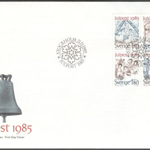 Sverige – FDC 1985-11-21 – Jul 1985, 4-Block kpl Vinjett 1