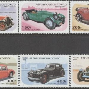Kongo Brazzaville – M 1462-1467 Gamla bilar bla Morris, serie 6 kpl **