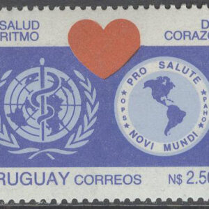 Uruguay – M 1952 Världshälsodagen 1992 – WHO emblem, märke kpl **
