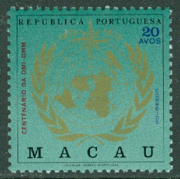 Macau – M  457 Int. meteorologiskt samarbete IMO-WMO 100 år, 1 kpl **