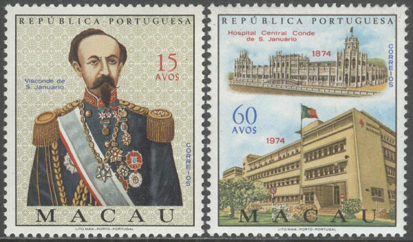 Macau - M  458-459 Centralsjukhuset Conde de São Januário, 2 kpl **