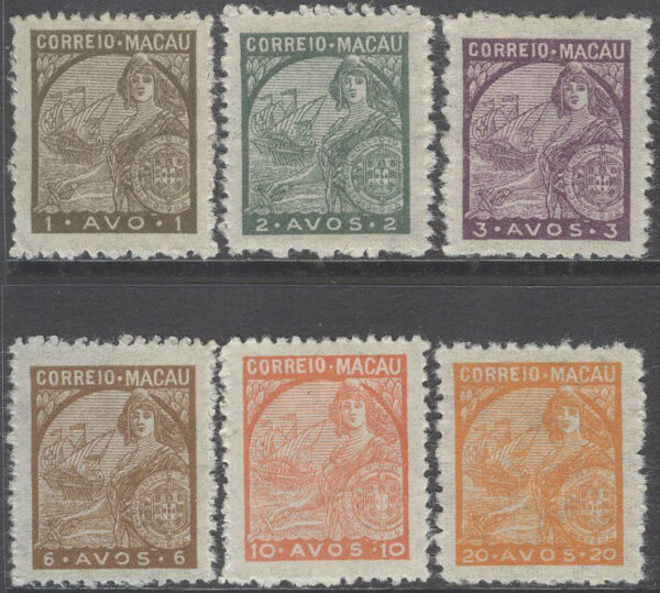 Macau - M  338-343 A Allegorie Portugal - San Gabriel, serie 6 olika (*)