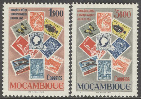 Mocambique - M  437-438 Frim. Utställ. i Lourenço Marques 1953, serie 2 kpl *
