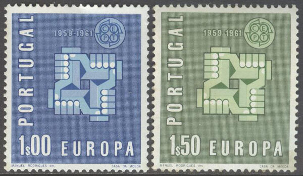Portugal - M  907-908 Europa CEPT 1961, serie 2 olika **