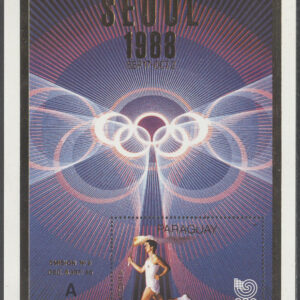 Paraguay – M BL 449 a OS i Seoul 1988 Fackellöpare, Block **